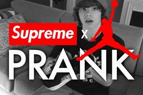 Supreme x Air Jordan 5 UNBOXING PRANK ( YEEZY 750 KID Pranked Again! )