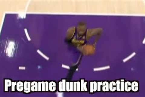 Rare Footage: LeBron James Practicing Dunks Alone Before the Game