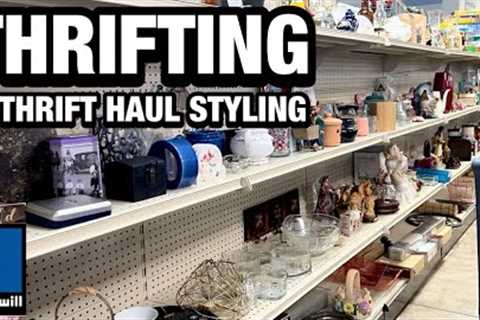THRIFTING GOODWILL AND THRIFT HAUL STYLING! See how I style thrifted home decor in my home.