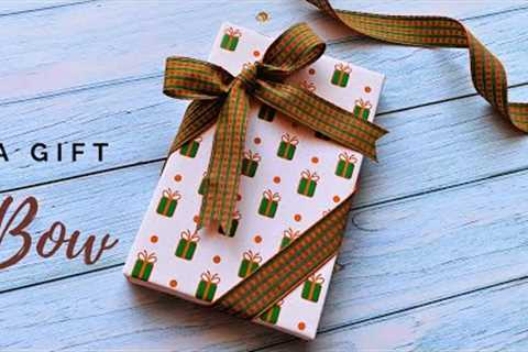 How to tie diagonal Ribbon Bow on Gift Box | How to wrap a gift with ribbon easy #giftwrap
