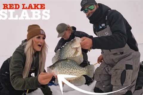 SLAMMING Upper Red Lake CRAPPIES 2024 (Ice Fishing)