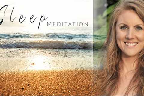 Sleep Meditation with Ocean Waves | Guided Breathing and Full-body Relaxation