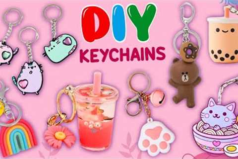 8 AMAZING DIY KEYCHAINS - Easy Crafts for Girls - How To Make Cute Key chains - Viral Tiktok Crafts