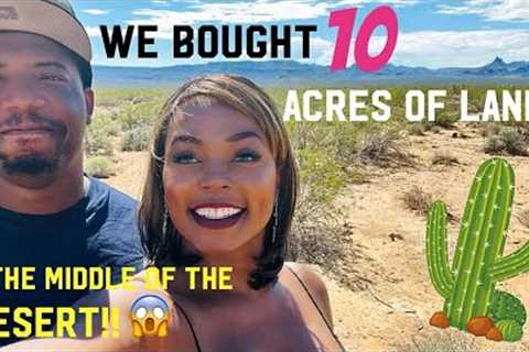 COUPLE BUYS 10 ACRES OF DESERT LAND! BUILDING A SHED TO HOUSE!🏠🌵