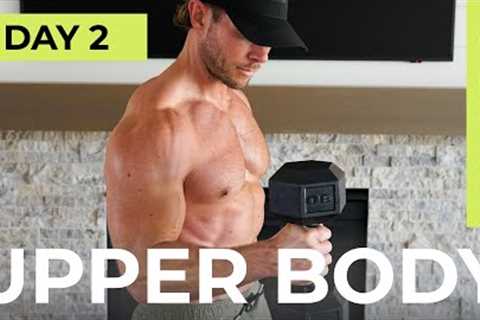 Day 2: 30 Min TOTAL UPPER BODY Dumbbell Workout // 6WS3