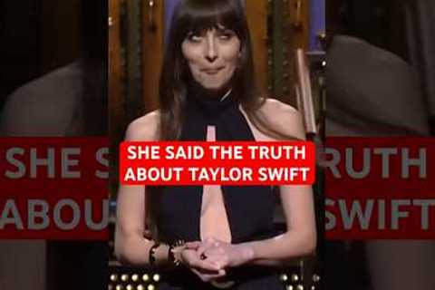 when Dakota Johnson JOKED about Taylor Swift on SNL #taylorswift
