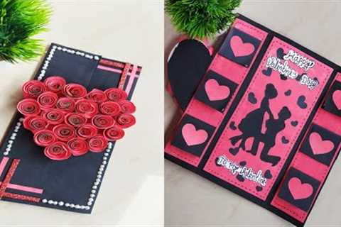 Valentine's Day 💝 Special Greetings card ❤/ Paper card / How to make greetings card with paper☺