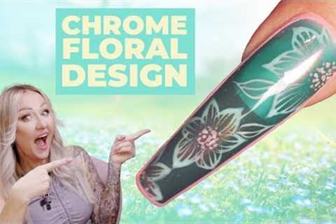 How to Use Liquid Chrome to Create a Flowered Nail Art Design