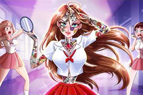 I Used Tattoo To Hide My Real Beauty 💉💄 My Diary Animated