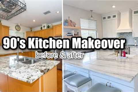 DIY KITCHEN RENOVATION on a BUDGET | BEFORE AND AFTER 90' Kitchen makeover
