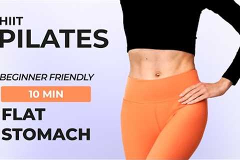 10Min HIIT PILATES for beginners ABS | Flat stomach | At home pilates workout