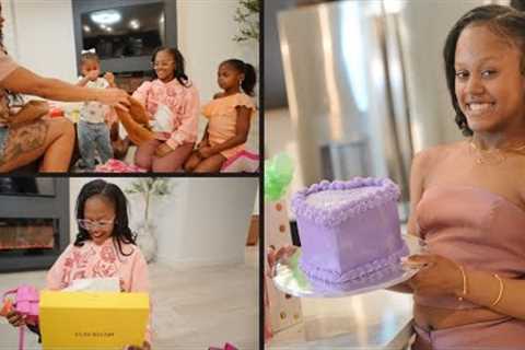 Janay Unboxing Her Birthday Gift And Cutting Her Cake
