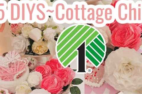 🌹5 DIY DOLLAR TREE COTTAGE CHIC DECOR CRAFTS~ROSES~ 🌹Olivia's Romantic Home DIY