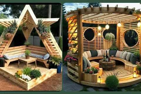 Modern Wooden Patio Landscaping Ideas 2024|New Sitting Canopy Design Ideas For Home Backyard