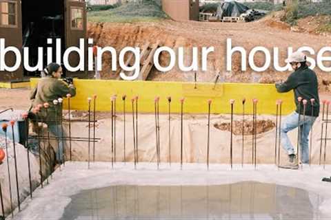 Building a Concrete Living Room PART 1 (Building our House Start To Finish Ep13)