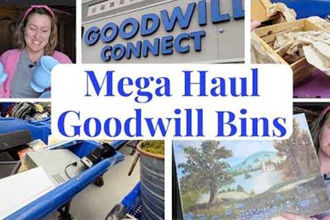Mega Goodwill Bins Shop &amp; Haul | I Found Pottery Barn, Anthropologie, and Crate and Barrel!!!