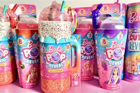 ASMR Barbie POP COLOR REVEAL DOLLS Slime surprise Unboxing Toys ‼️