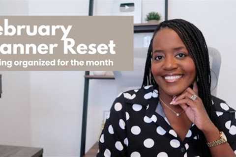 February Planner Monthly Reset #monthlyplanwithme #organizedlife