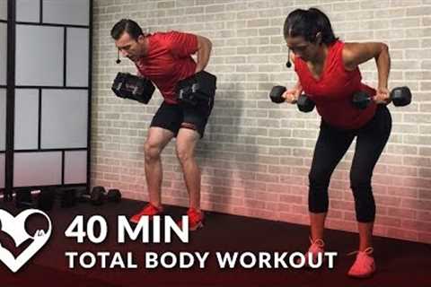 40 Min Total Body Workout with Weights - Dumbbell Training Strength Workout at Home for Women &amp; ..