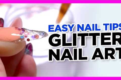 Sparkle Perfection: Easy Gel Glitter Nails Tips with Young Nails | ASMR Tutorial