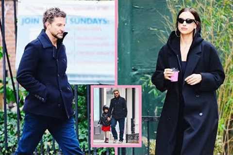 Bradley Cooper and Ex Irina Shayk Spotted by Paparazzi Arriving separetley at daughter Lea's School