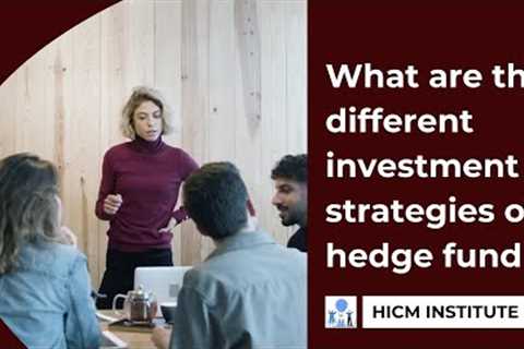 What are the different investment strategies of hedge fund?Top Investment Banking Institute in India