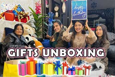 Birthday gifts unboxing | Rabia khushi sy roo pari | Hira Faisal