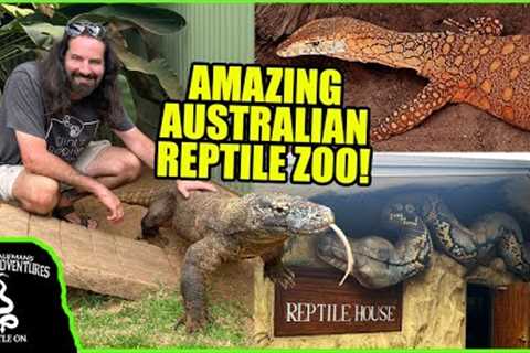 PLAYING WITH A KOMODO DRAGON...IN AUSTRALIA?!
