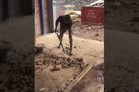 Can you tell he gets paid by the hour #apprentice #construction