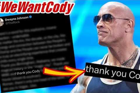 THE ROCK SPEAKS AS #WeWantCody TRENDS!