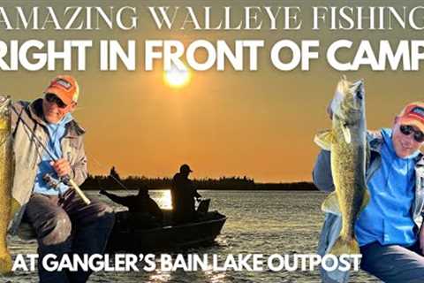 Amazing Walleye Fishing Right In Front Of Camp! At Gangler's Bain Lake Outpost
