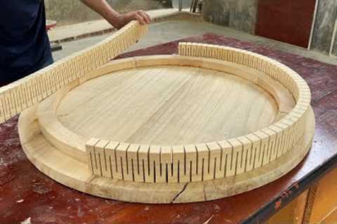 Woodworking Crafts Hands Always Creative Wonderful // Beautiful Wooden Tea Table Design Ideas
