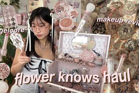 🩰👼🏻 flower knows LITTLE ANGEL 2.0 *most aesthetic makeup* haul | pinterest, coquette, angelcore