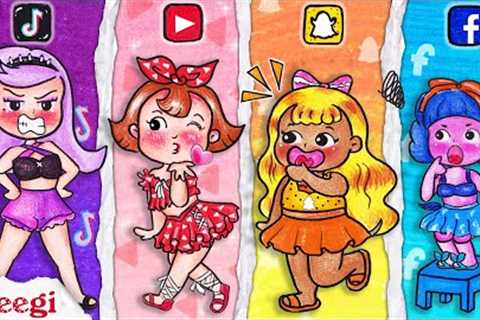 FASHION SOCIAL MEDIA TRENDS in the Beach | Stop Motion Paper | Seegi Channel
