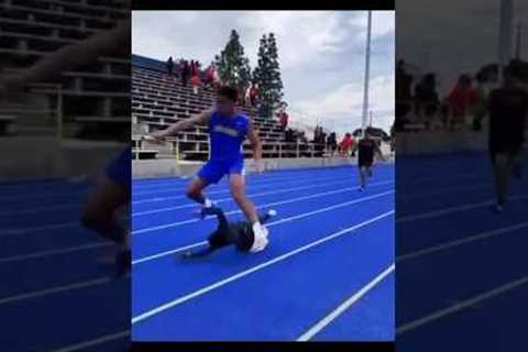 He’s fine 😬🏃🏿‍♀️ #funny #lol #viral #fail #running #kid #accident #runner