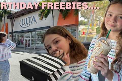 Getting my Birthday 🎂 Freebies | SISTER FOREVER