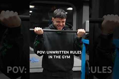 THE UNWRITTEN RULEBOOK #shorts #short #viral #gym #fitness
