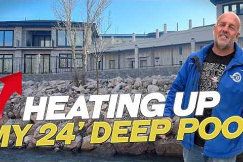 How to heat a 24 foot deep SCUBA pool? | House Build #21