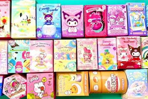 Unboxing 23 MYSTERY SURPRISE BOXES | ASMR Miniso Hello Kitty toys | NO Talking