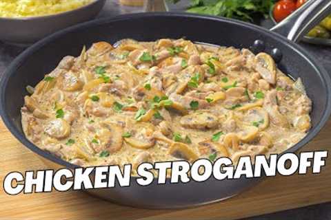 Best CHICKEN STROGANOFF RECIPE || Creamy Chicken Stroganoff in 30 MINUTES. EASY DINNER Recipe.