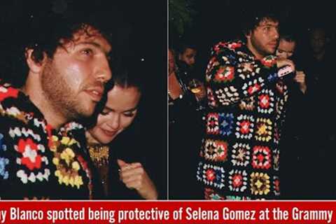 Benny Blanco spotted being protective of girlfriend Selena Gomez at the Gucci's Grammy Party