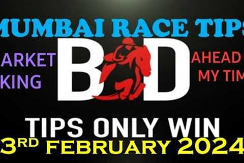 MUMBAI RACE TIPS | 03/02/2024 | MUMBAI HORSE RACING TIPS | HORSE RACING TIPS | RACE |(@TIPSONLYWIN)