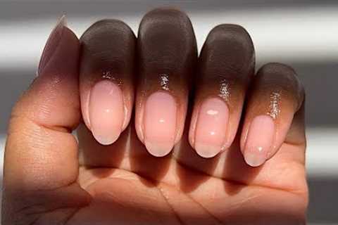 NATURAL NAIL maintenance | Soak off | Nail repair | Rubber base coat 💖