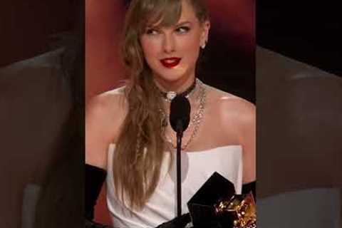 Taylor Swift Announces A NEW ALBUM At the GRAMMYs #shorts