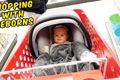 Shopping with Reborn Baby Doll for Baby Supplies for the First Time
