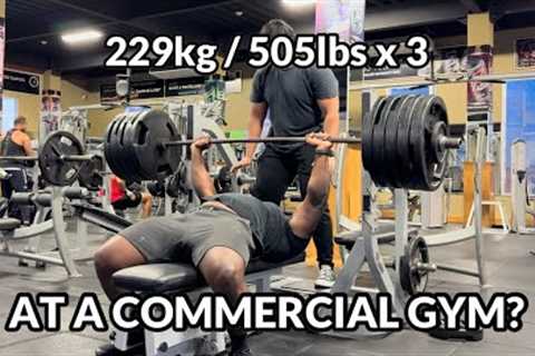 The Build Day 15 - Commercial Gym Bench Workout | 505lbs x 3
