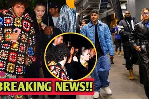 OMG😳 ; The surprising encounter between Selena Gomez, Benny Blanco and  Justin Bieber with Hailey B