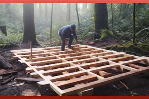 Man Builds WOOD CABIN in Just 15 Days in the Forest for $3000 | by @WildGnomos