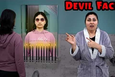 DEVIL FACE | Horror Comedy Family Challenge | Aayu and Pihu Show