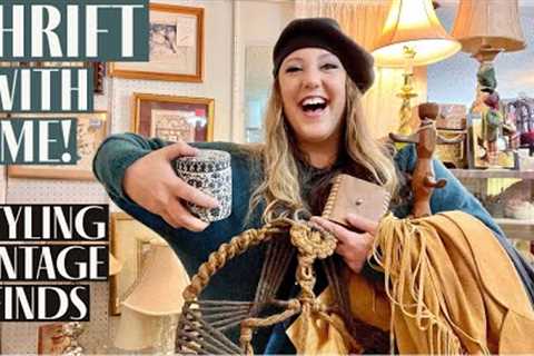THE FIRST STOP WAS WORTH IT!!! | Thrift With Me! | Vintage Shopping + Styling | Goodwill Haul